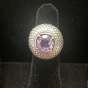 Ross Simon Elegant Silver and Purple Women's Ring